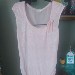 Candies  large blush pink sheer top